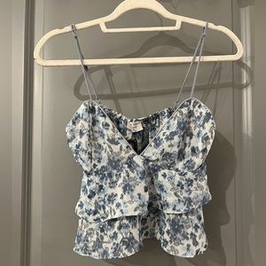 Blue floral cami